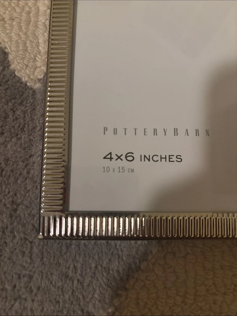 Pottery Barn 4x6 Silver Frame